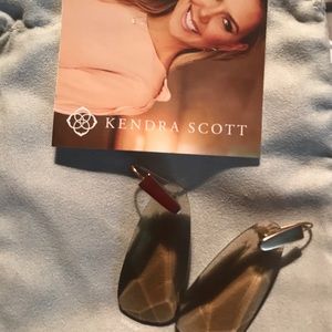 Kendra scott brown/clear glass earrings *New